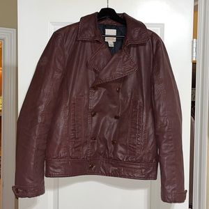Mens DIESEL SZ L double breasted short cut trench coat; WORN WITH LOVE.